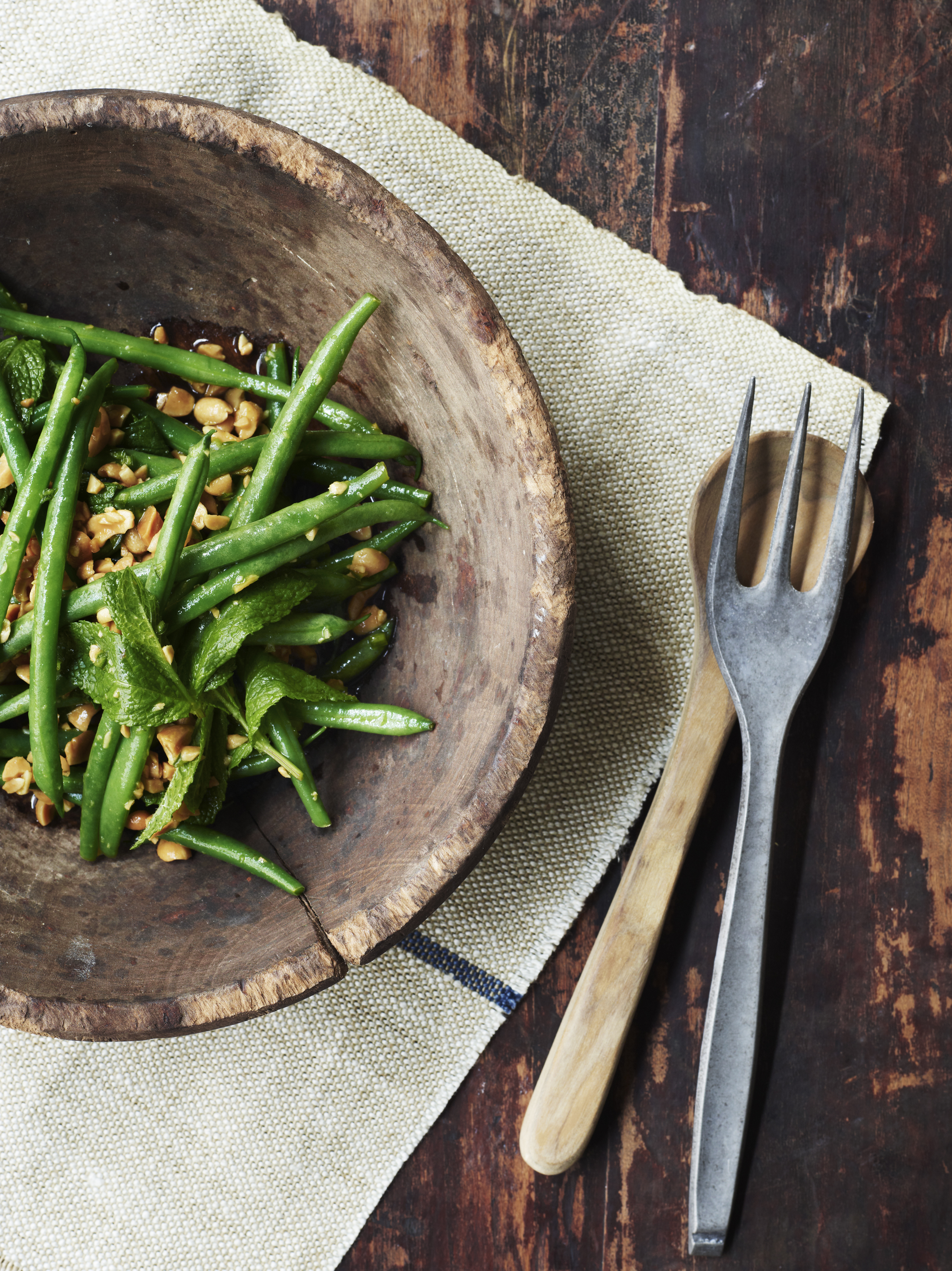 Hotte bønner med peanuts