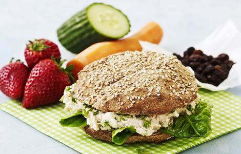 Sandwichbolle med torskerognssalat