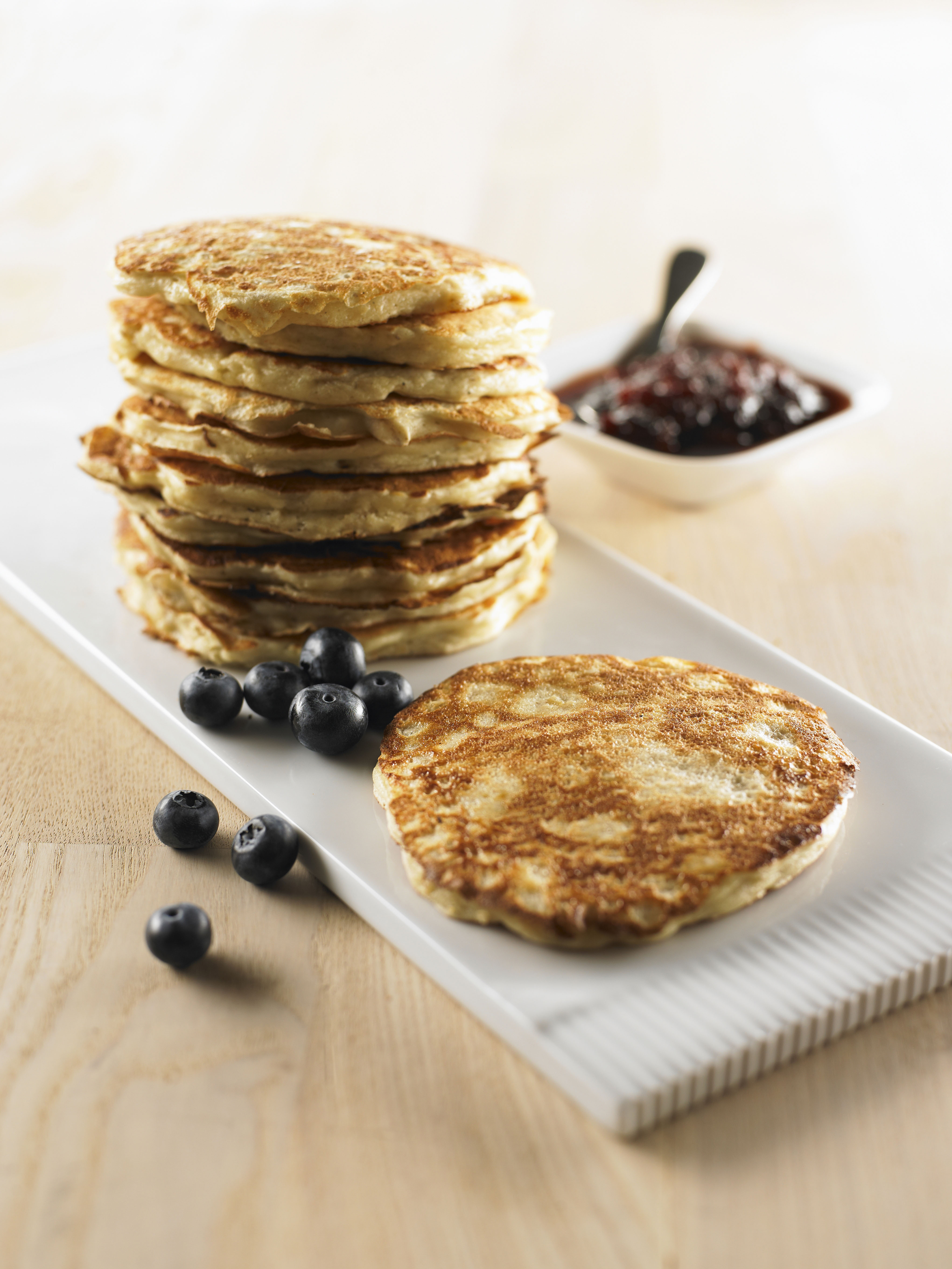 Brunchpandekager med havre