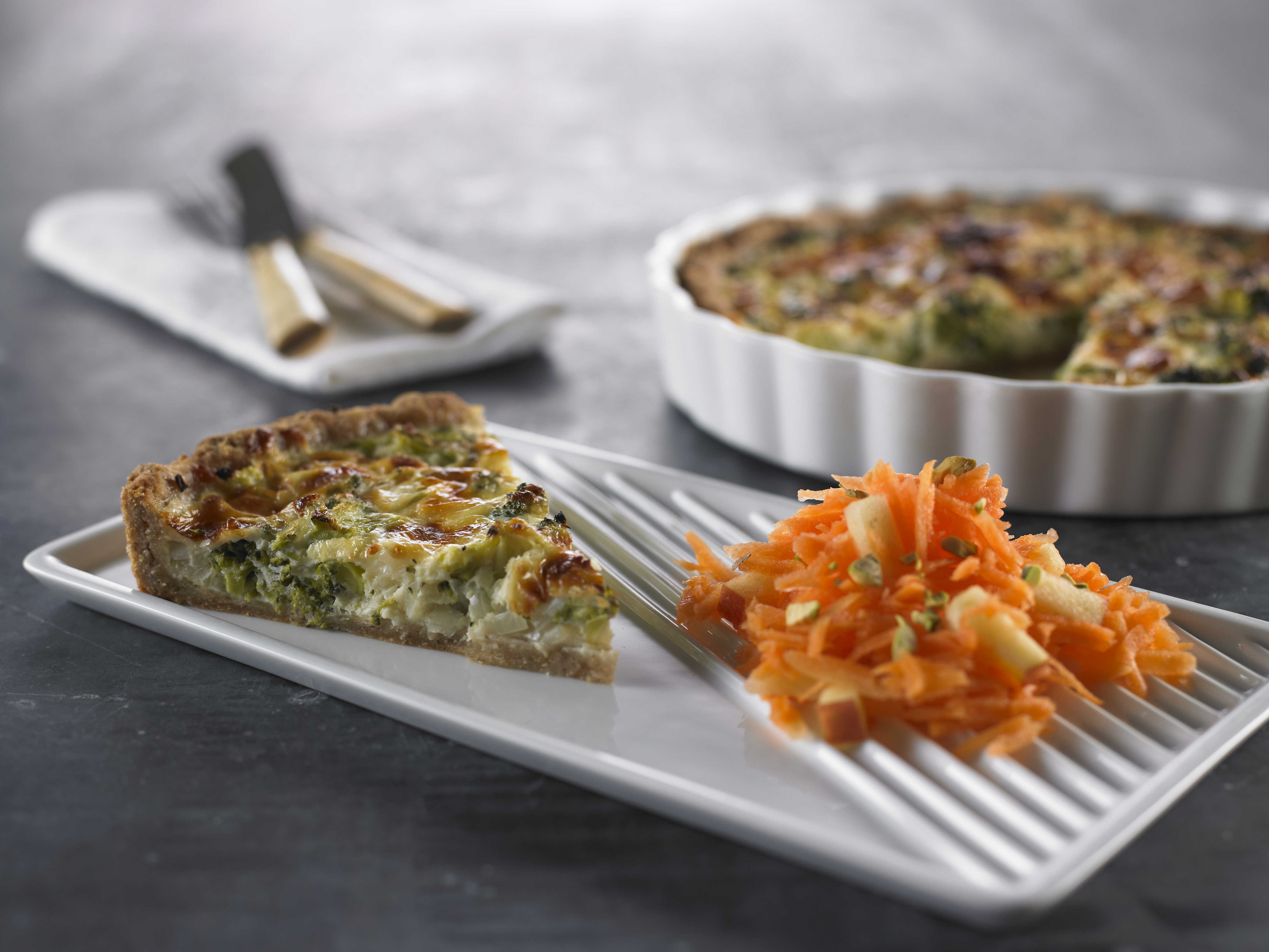 Broccolitærte med løg