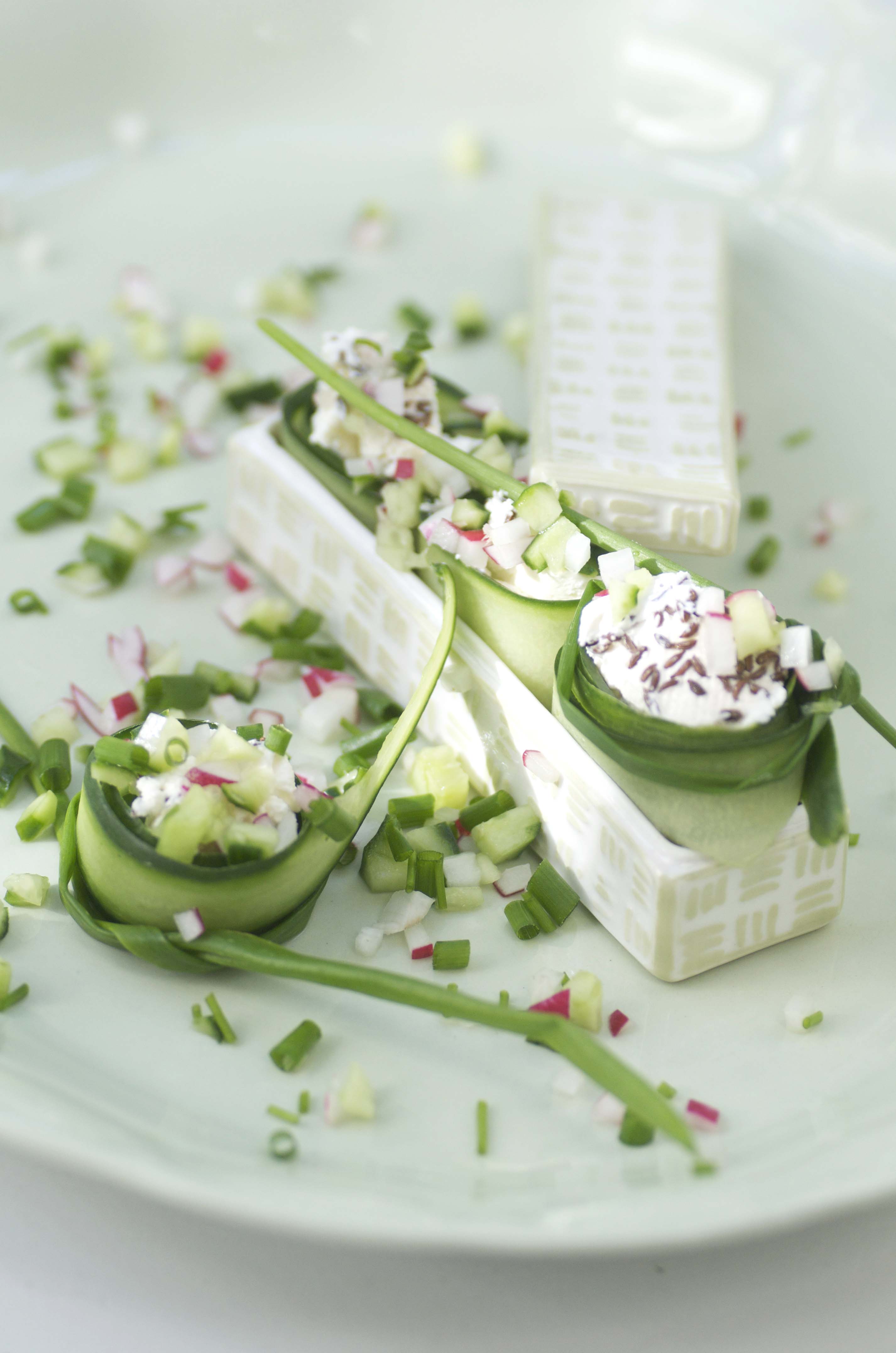 Agurkeruller med rygeost (Kirsten Skaarup)