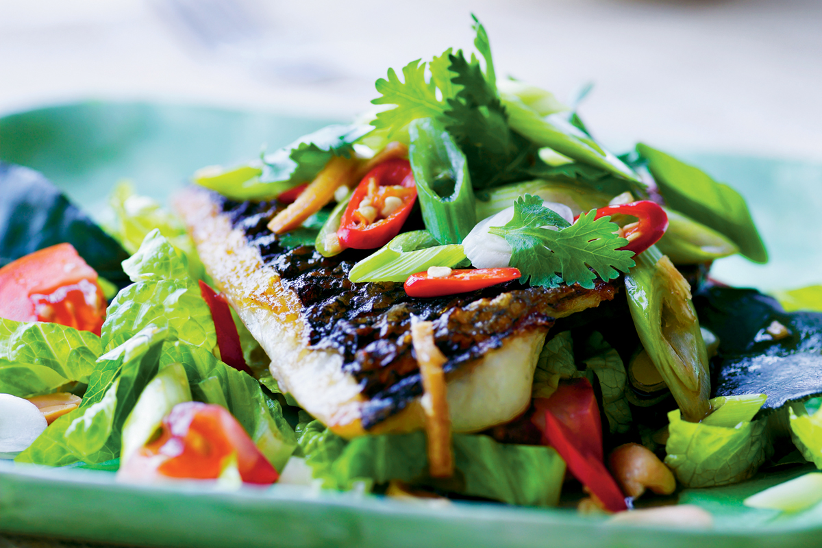 Skindstegt kulmule med thaimarinade