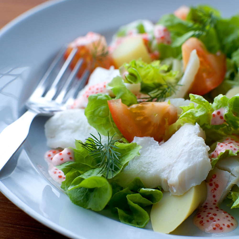 Torskesalat med stenbiderrogn