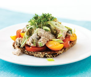 Torskerognssalat på ristet rugbrød