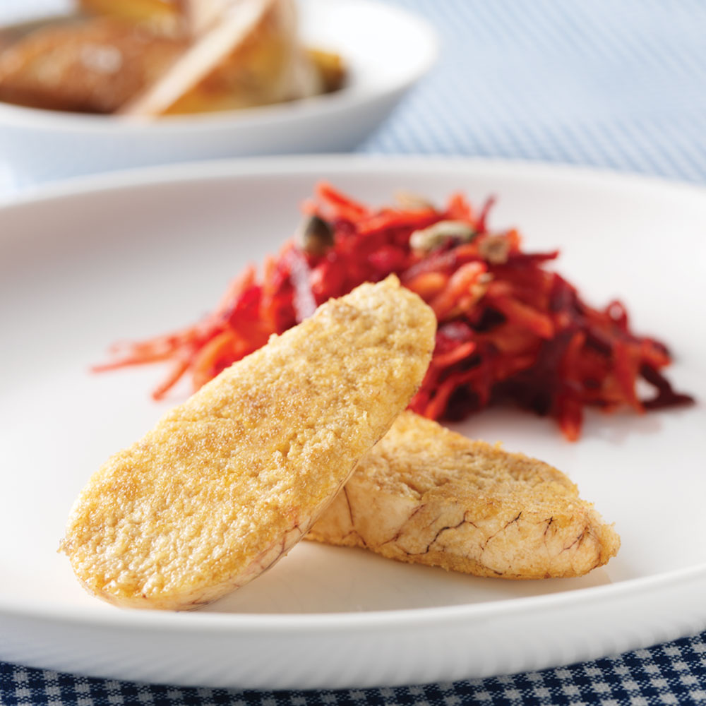 Frisk ristet torskerogn med råkost