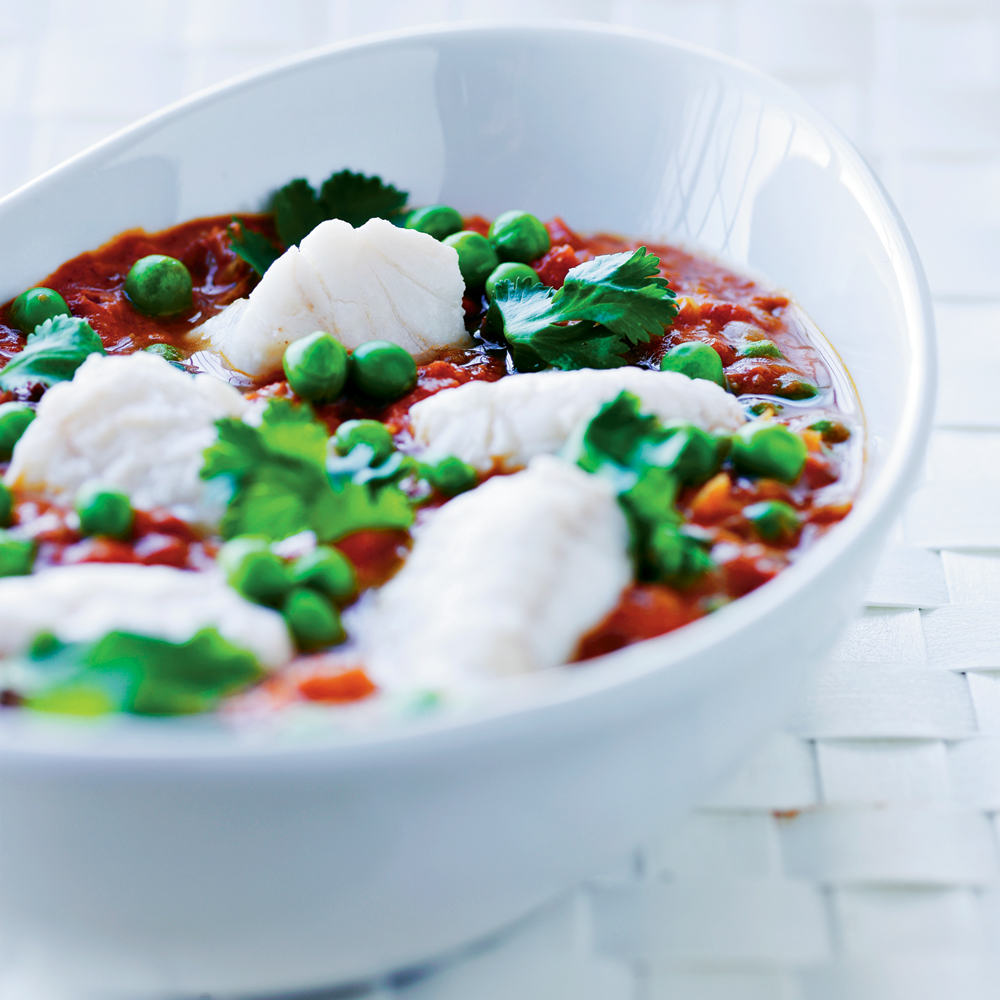 Indisk curry med torsk