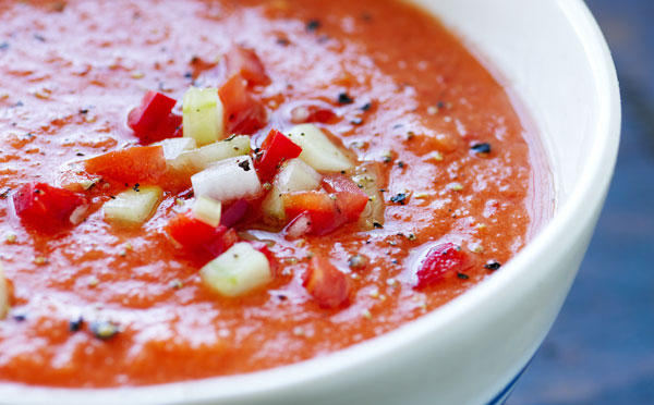 Kold tomatsuppe gazpacho