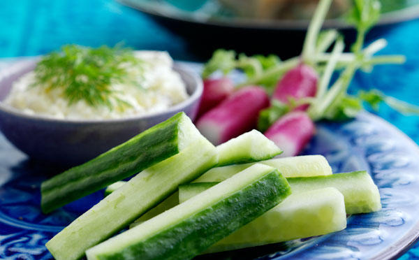 Dild-tzatziki med feta