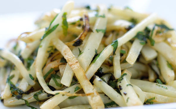 Stegt selleri med citron og persille