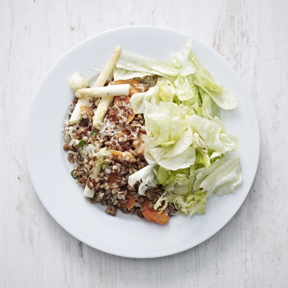 Kornotto med asparges og ingefær 