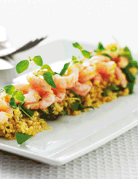 Bulgur med rejer