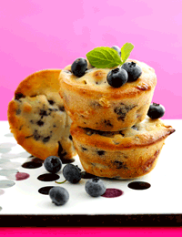 Muffins med bær (fedtfattig)