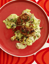 Mørbradbøffer med champignon a la creme