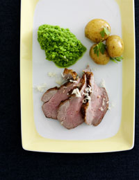 Lammeculotte med ærtepuré