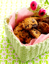 Cookies med havregryn og chokolade