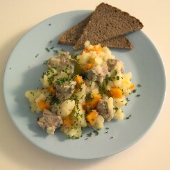 Lobescoves med kødtern og rodfrugter