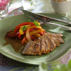 Paprikaschnitzler med peperonata