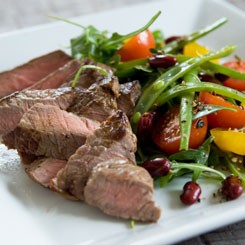 Bøfsalat med citronmarinade
