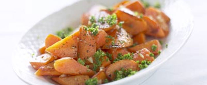 Sauterede gulerødder med persille