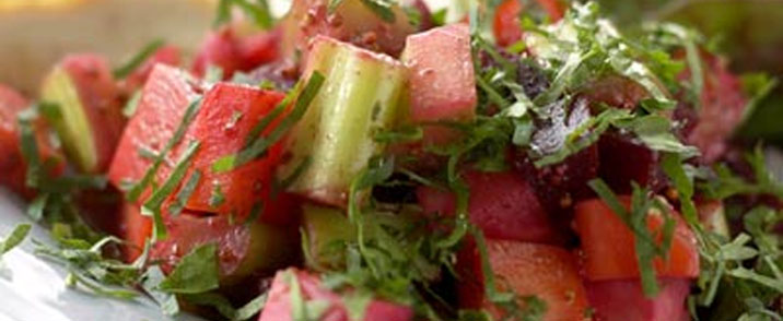 Vintersalat med kød