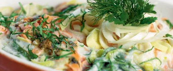 Fettuccine med jordskokcreme