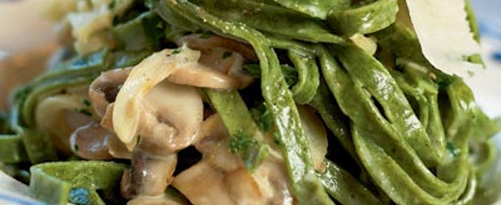 Fettuccine med svampe