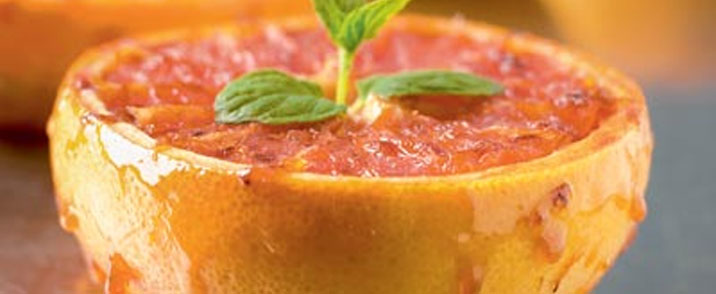 Glaseret lun grapefrugt