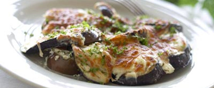 Gratinerede auberginer