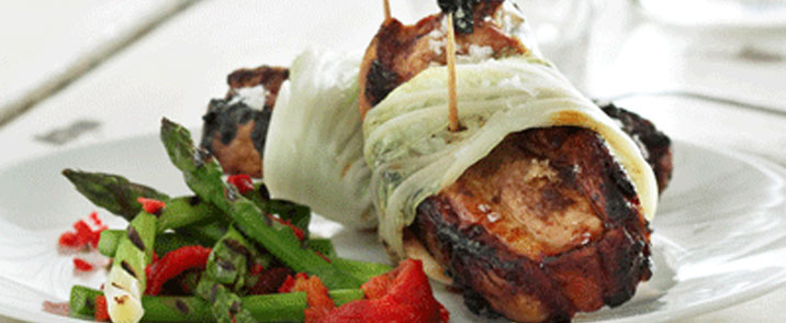 Asiatiske spareribs med grillet grønt