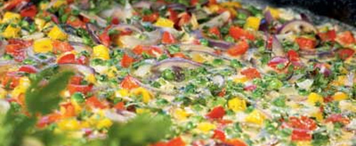 Løg- og peberfrugtfrittata