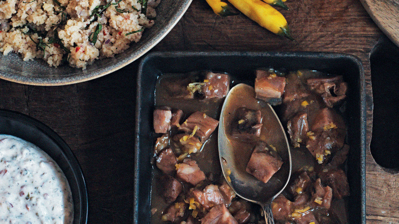 Lammekød i yoghurt med couscous og Lemon Habanero