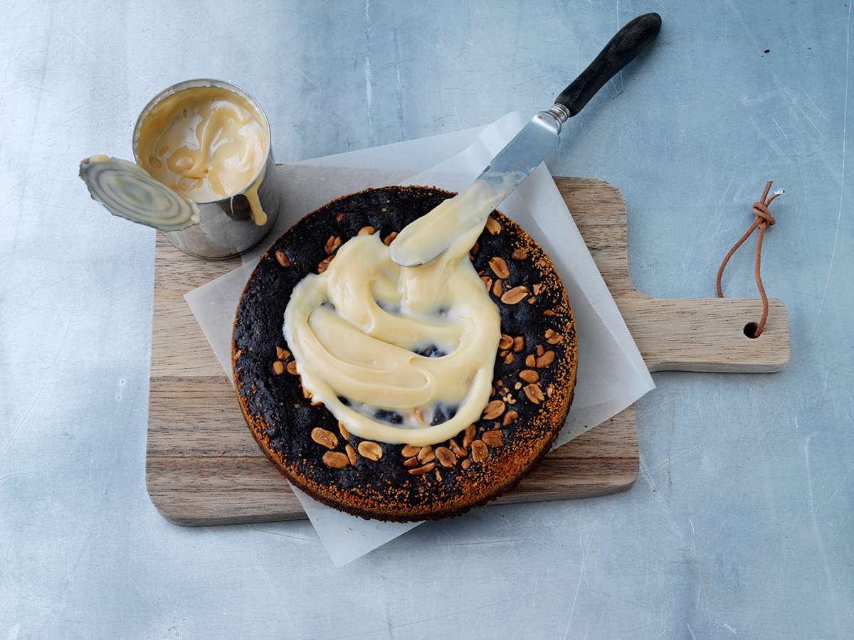 Salted brownie med dulce de leche (mælkekaramel)