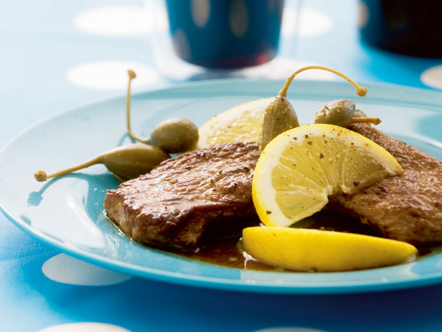 Kalveschnitzel i citron- og marsala-sky