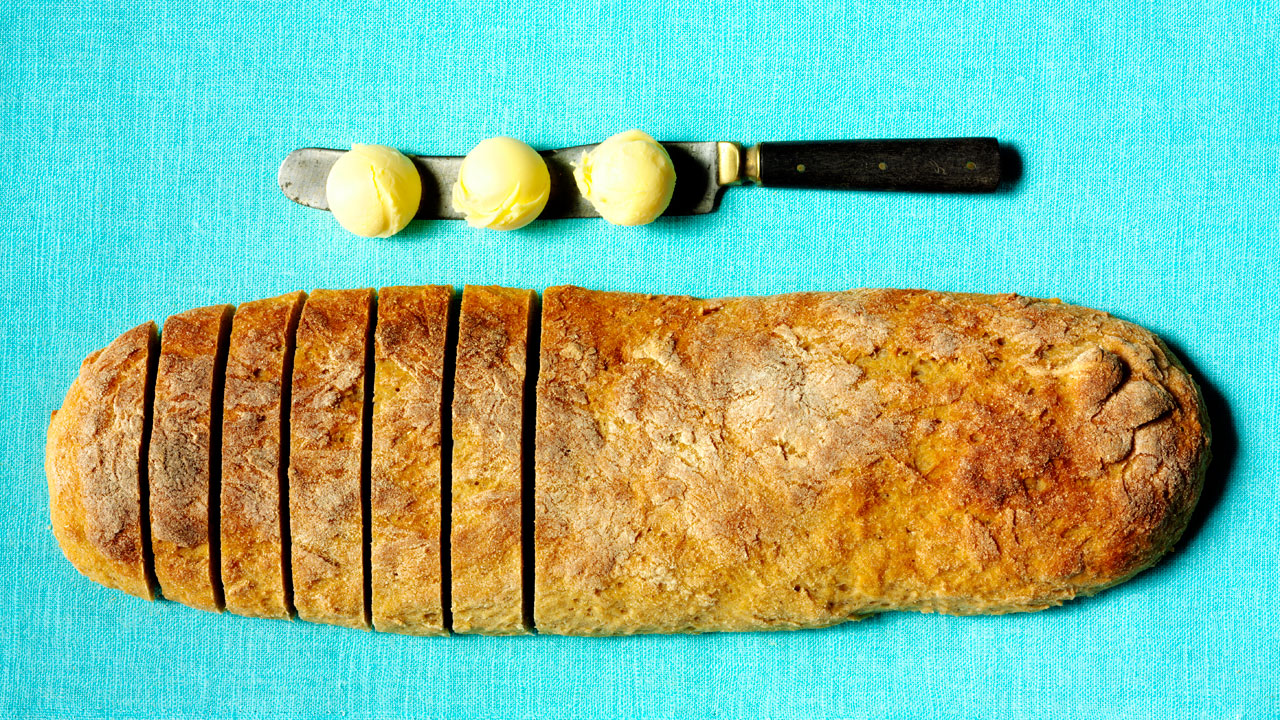 Skoldede brød bagt med kamutmel