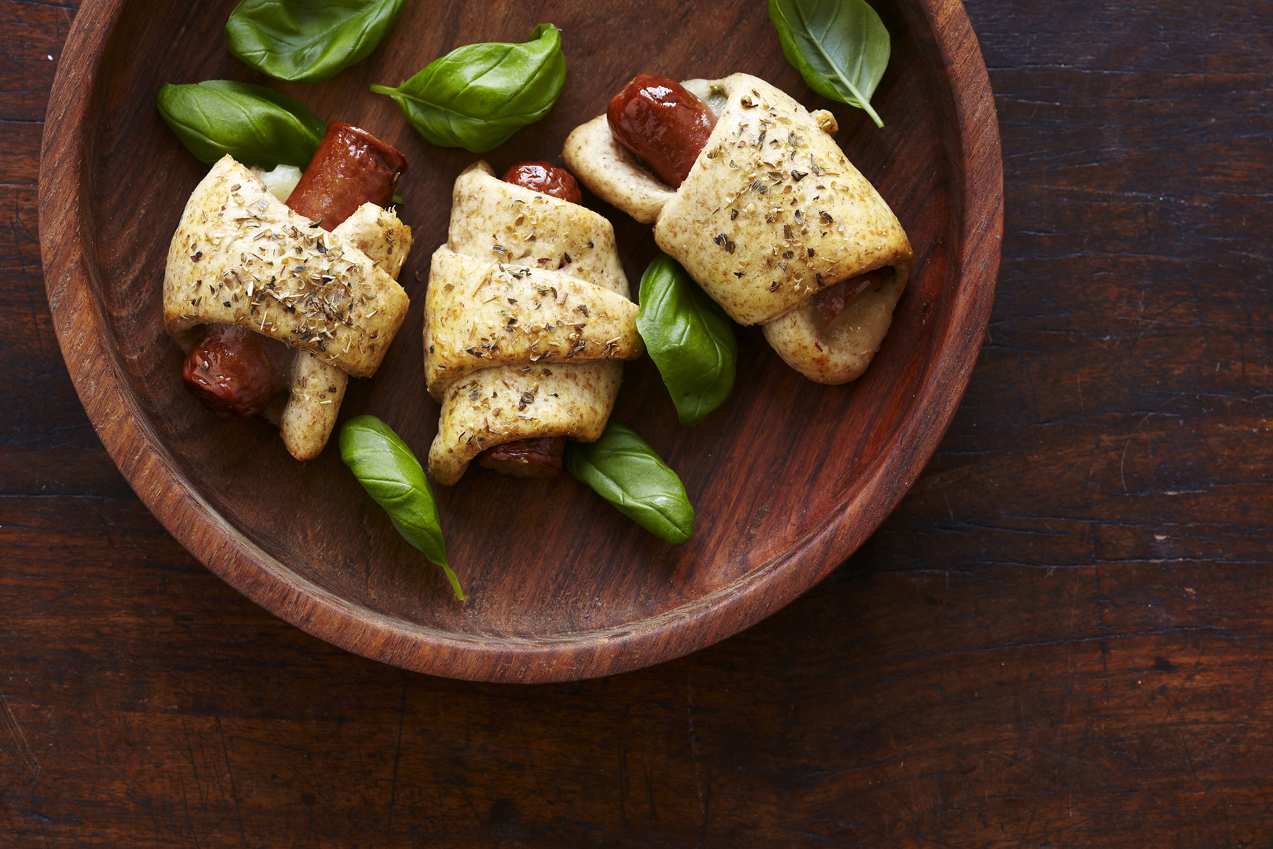 Pølsehorn a la pizza