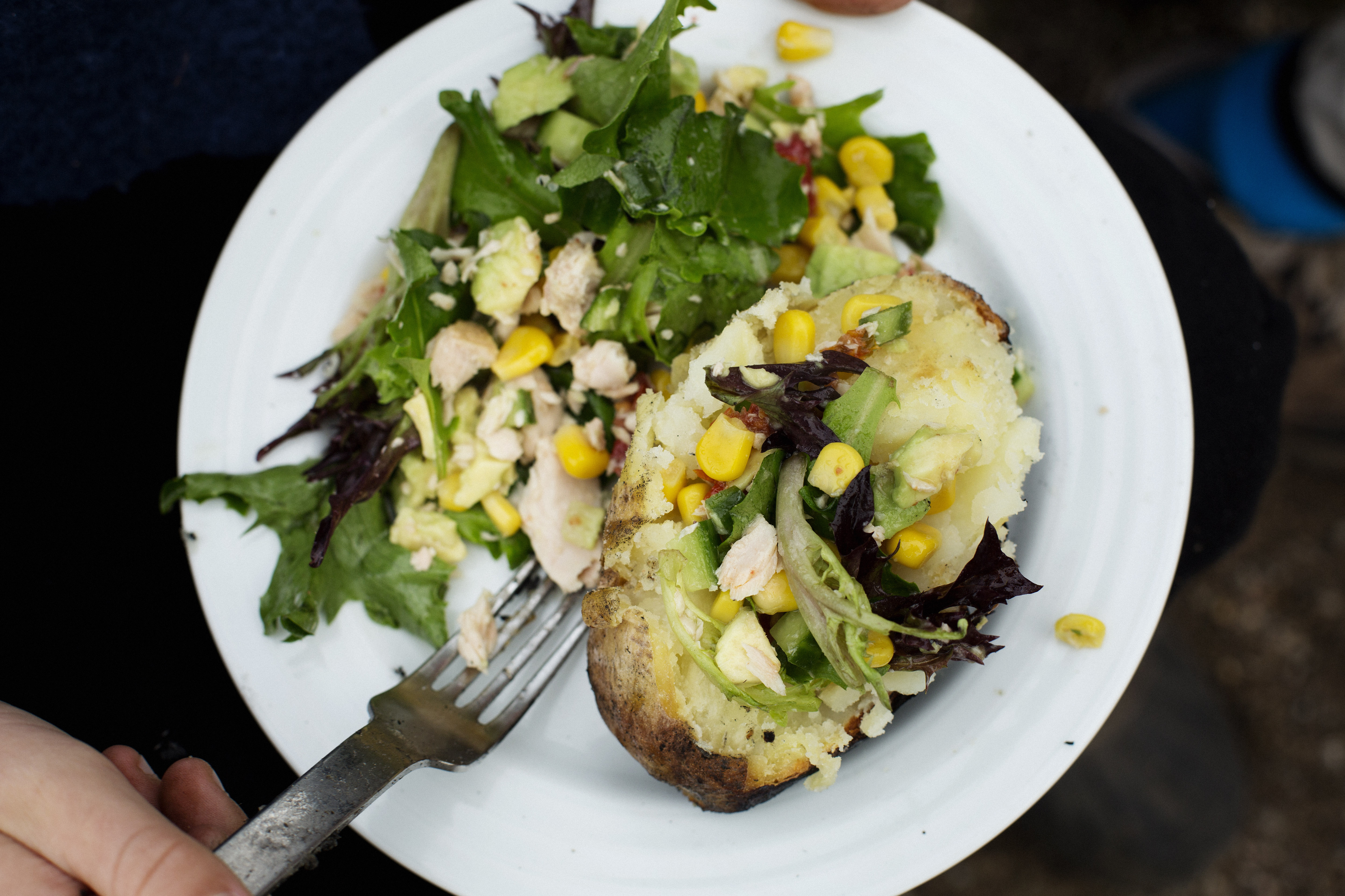 Bålkartofler med fyld