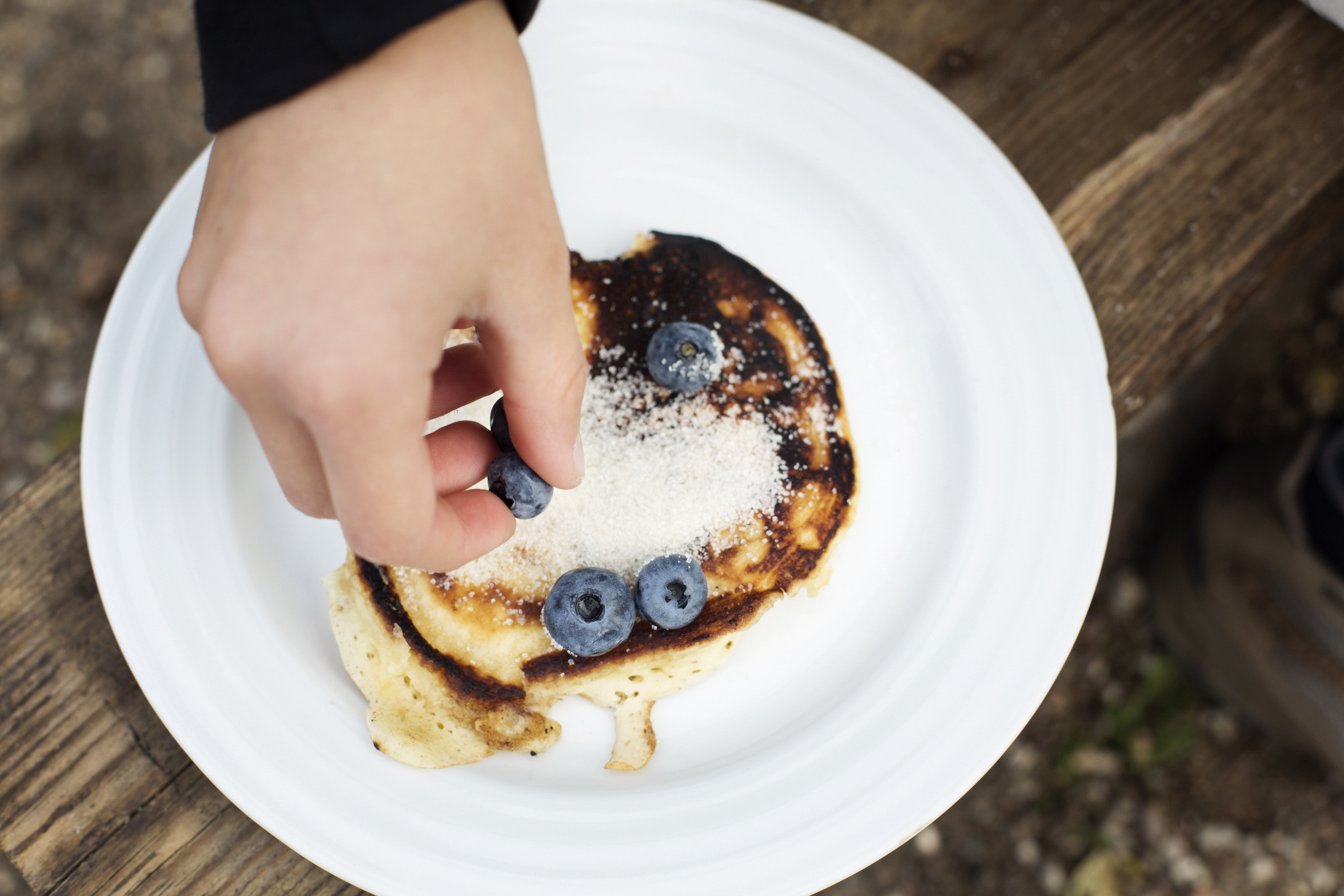 Amerikanske pandekager med bær