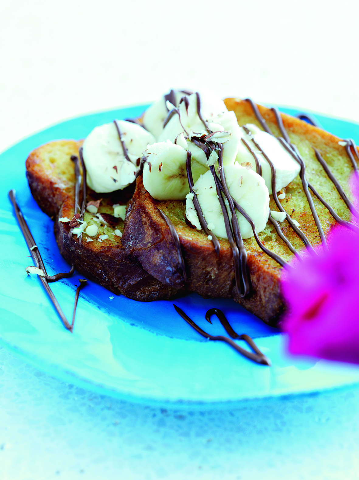 Arme riddere med  banan og Nutella