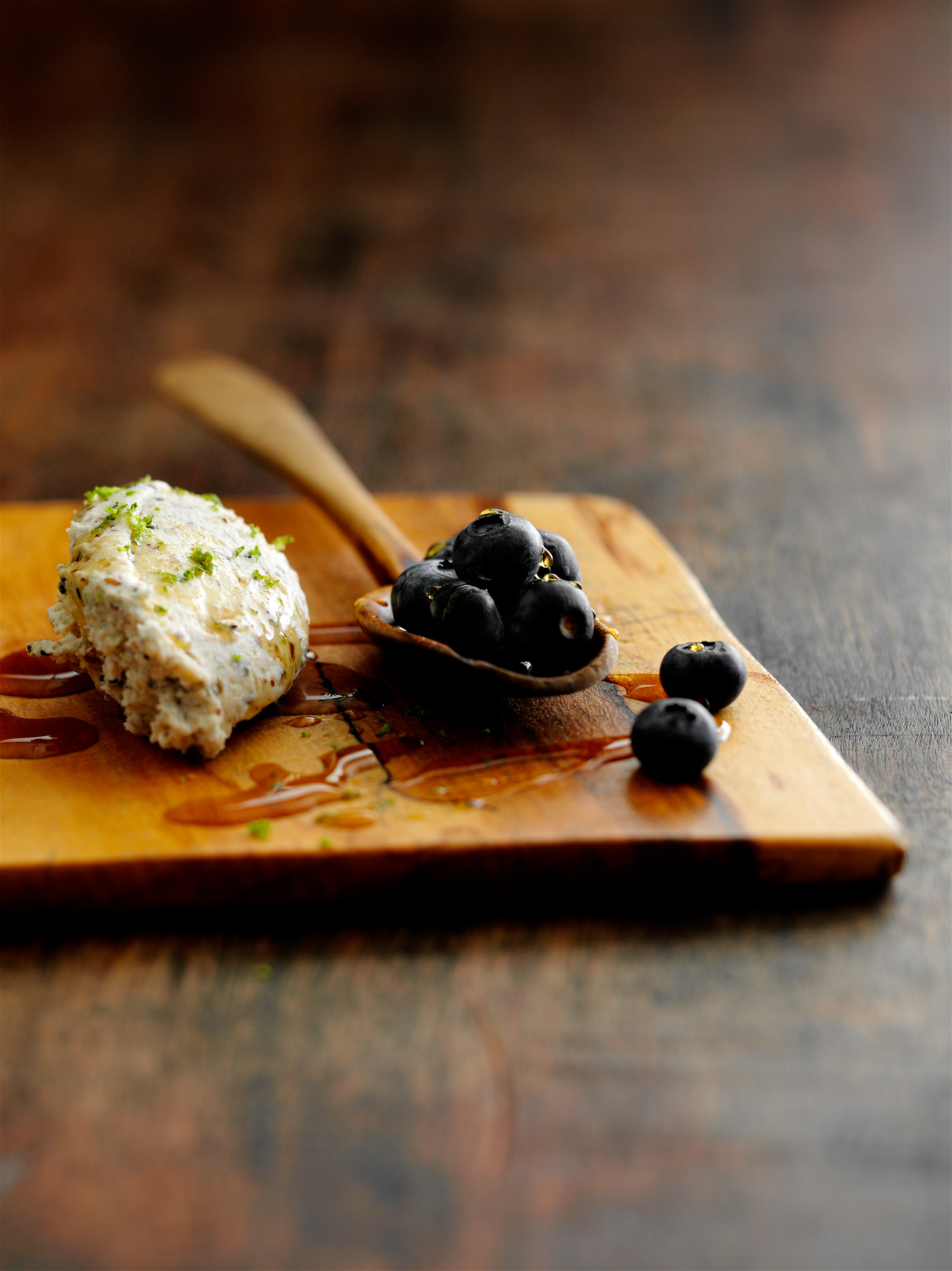 Mascarpone med blåbær og ahornsirup