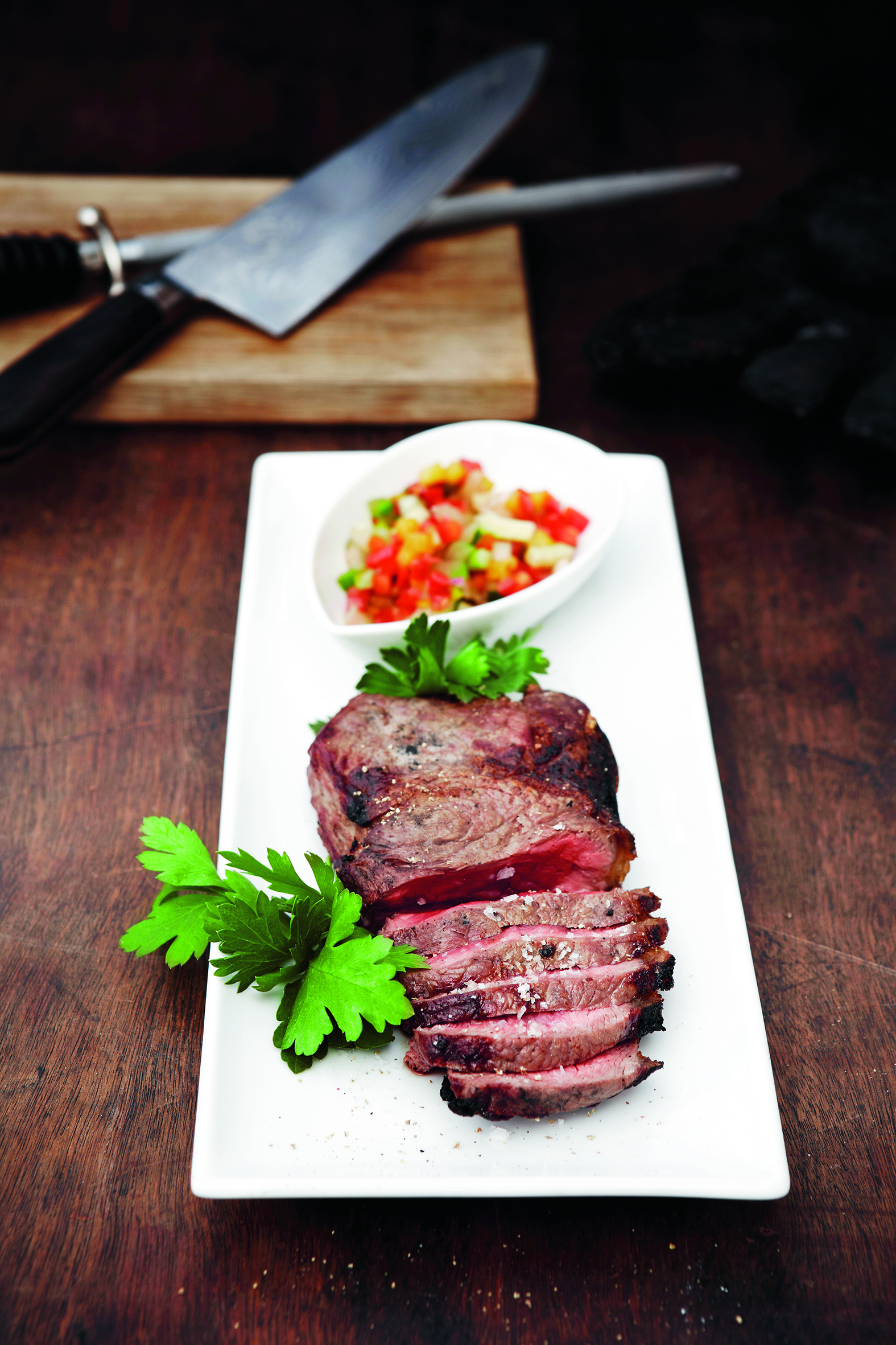 Bøf – Caveman style med salsa