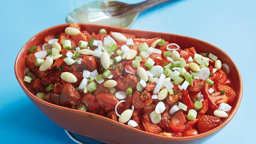 Laks med tomat og mandler