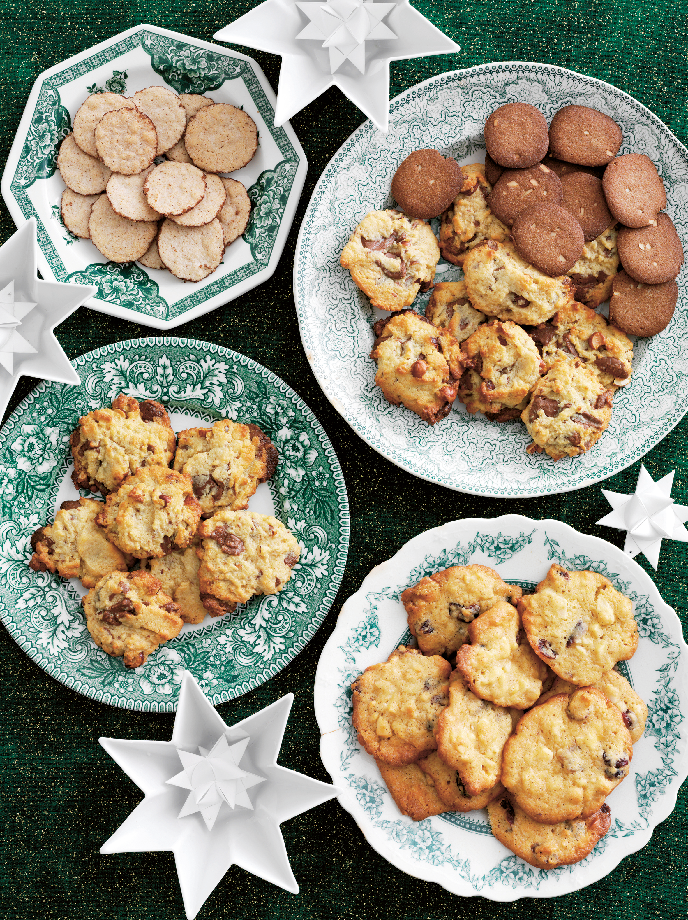 Cookies med mandler og kirsebær