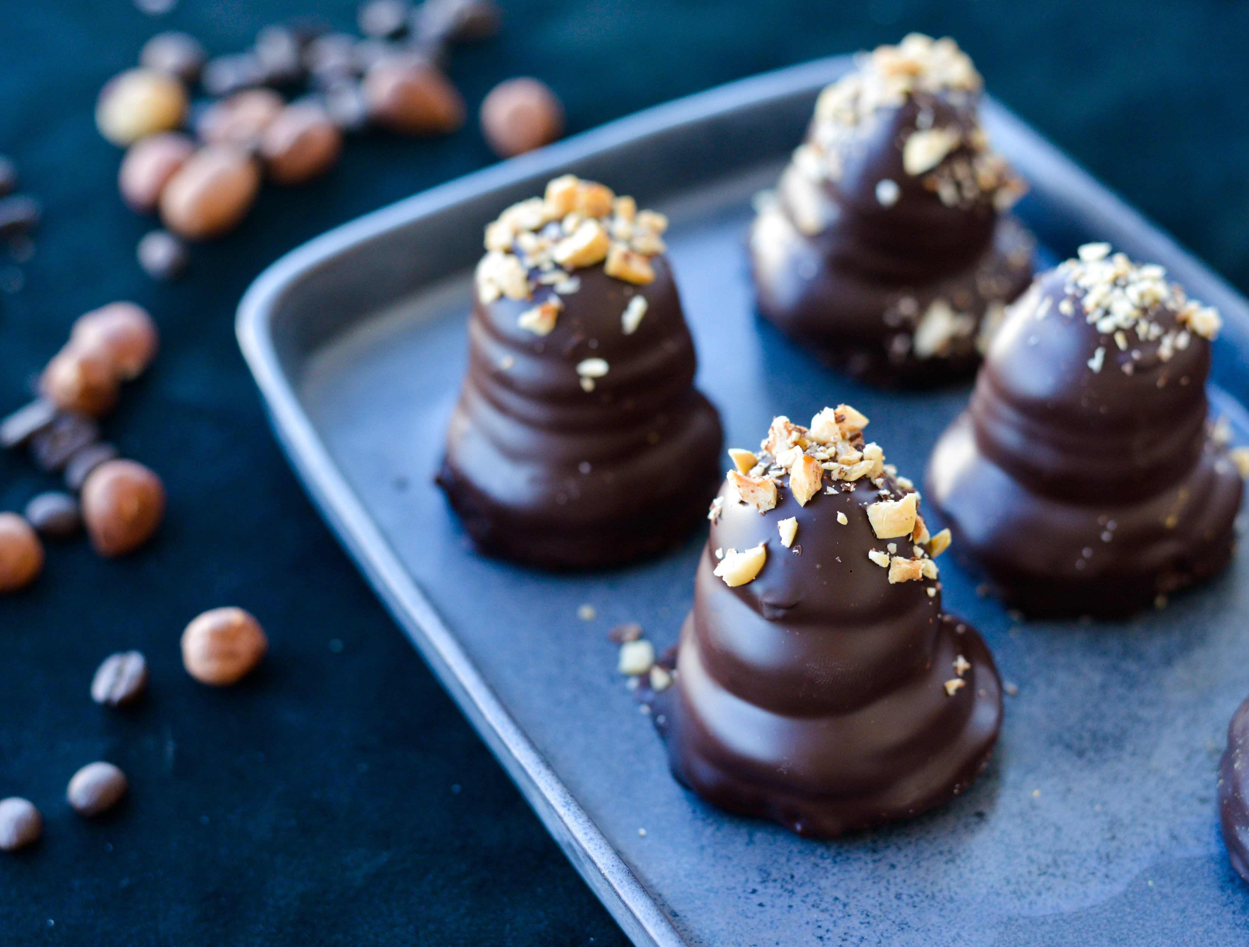 Flødeboller  - Mocca, med kaffe og hasselnødder