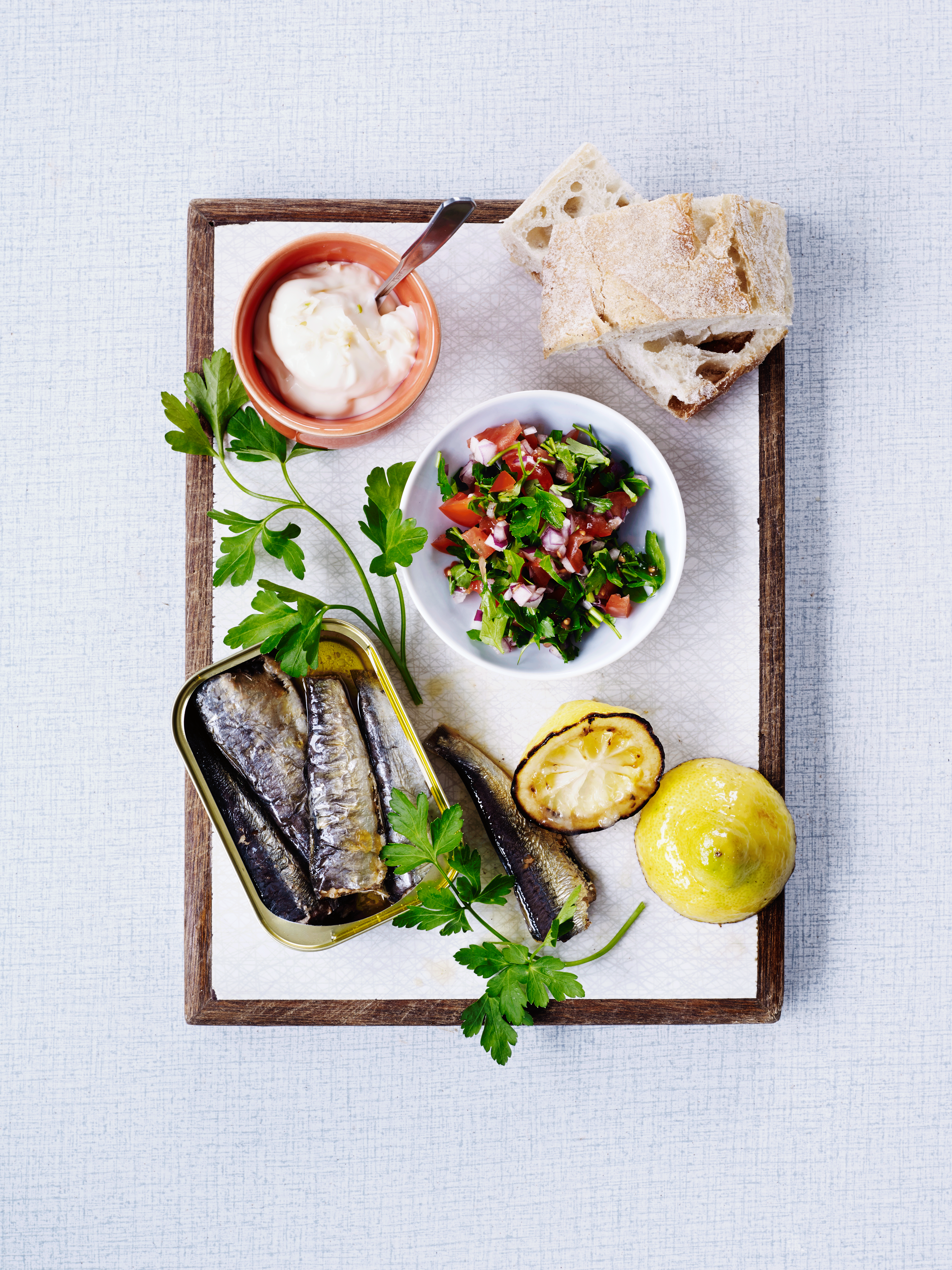 Sardiner med persillesalat 