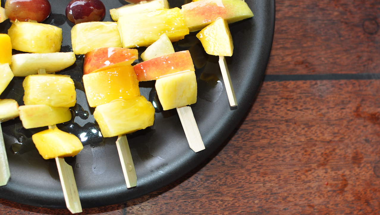 Frugtspyd - dessert på grillen