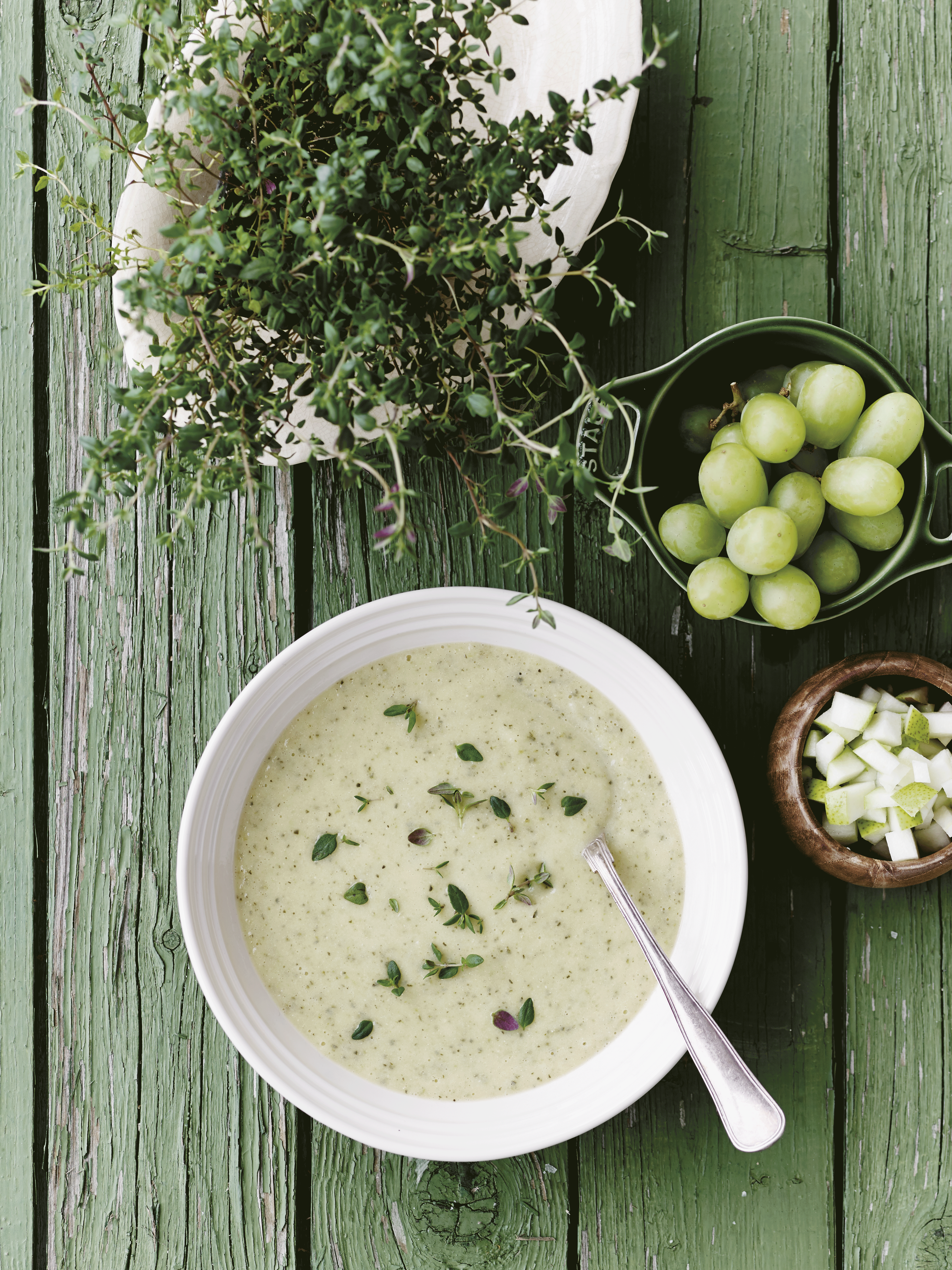 Courgette-suppe med frugt