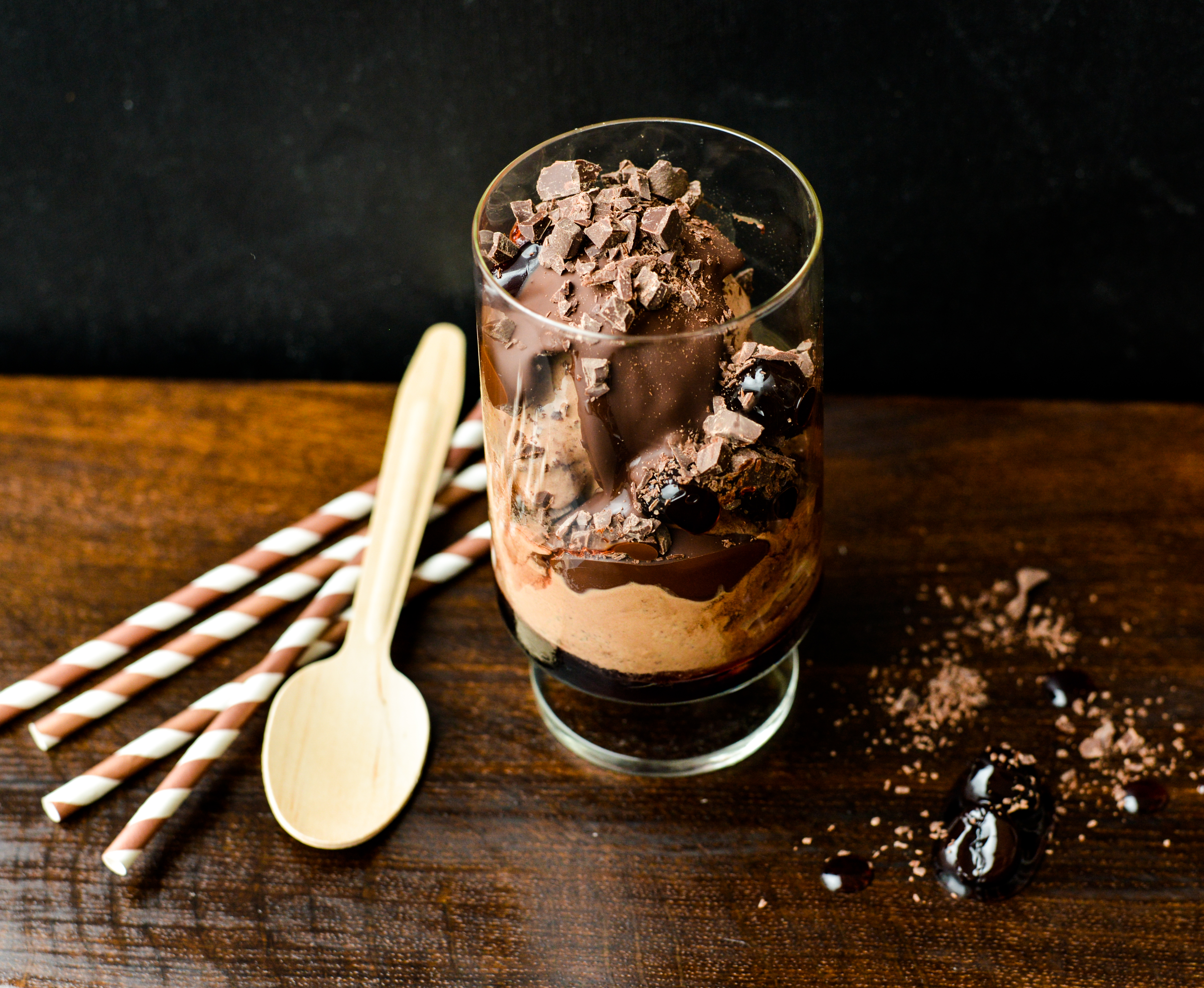 Rustik kirsebær-milkshake