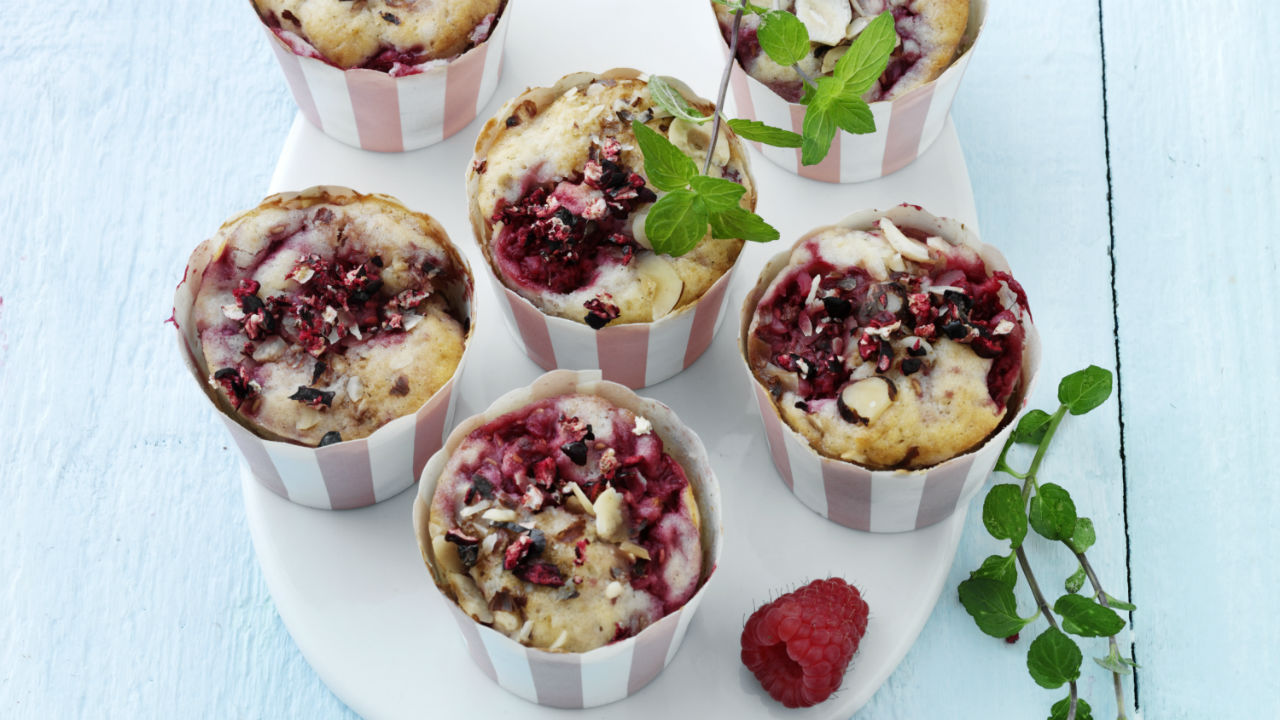 Hindbærmuffins med citron