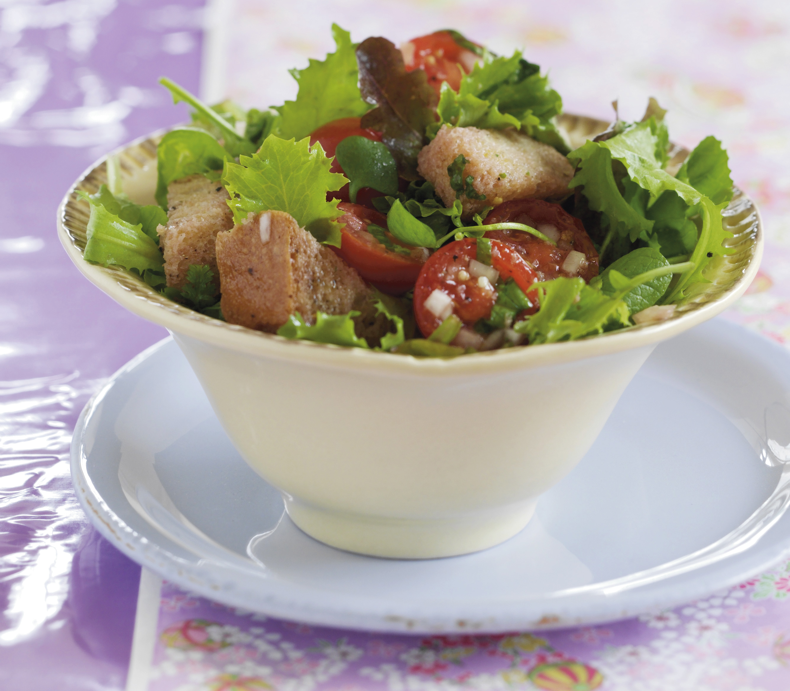 Grøn salat a la Panzanella