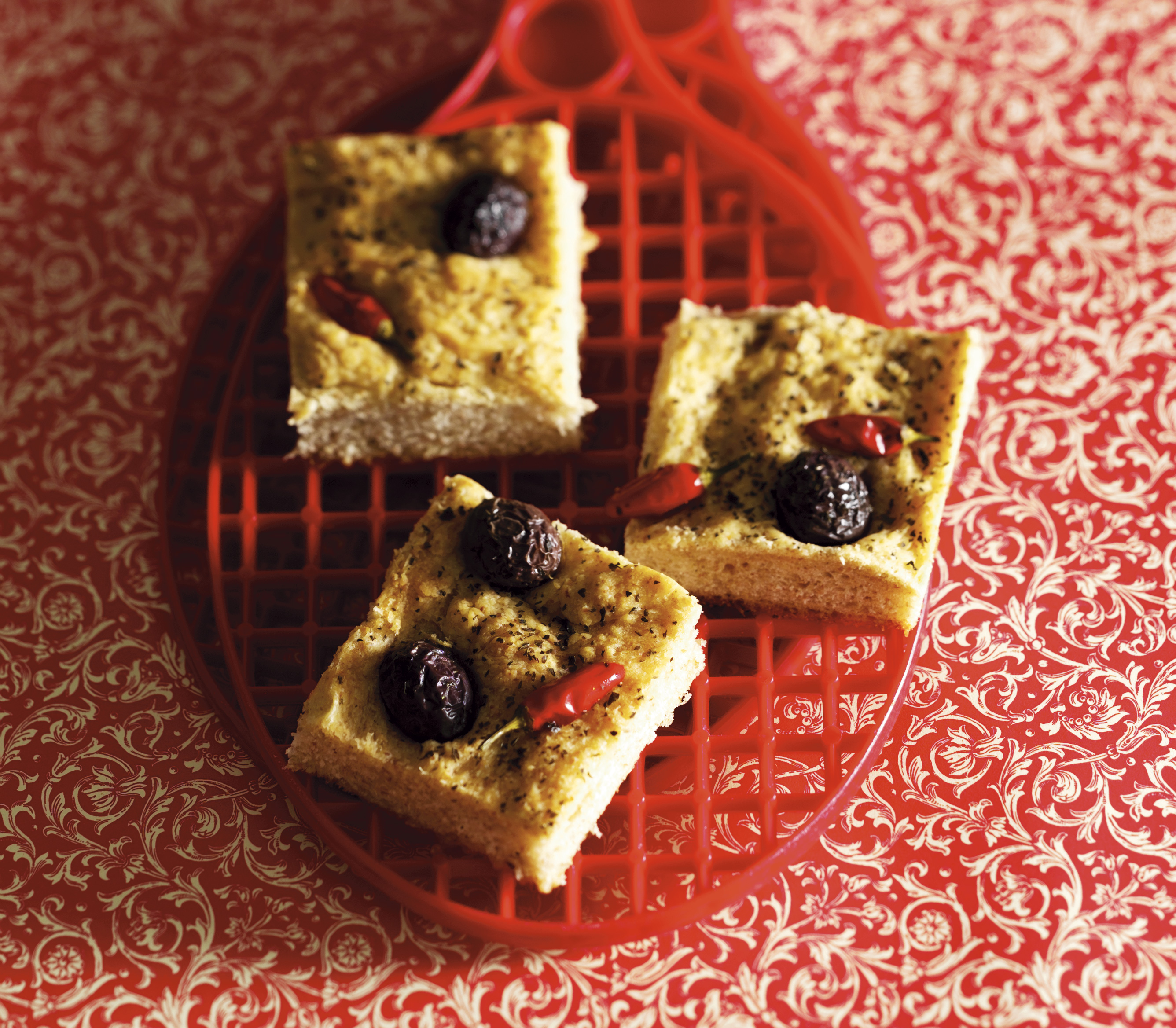 Bradepandebrød med chili og oliven